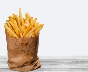 Homemade pile of appetizing french fries