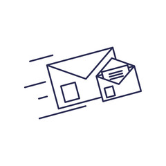 Fototapeta premium envelopes mail communication isolated icon