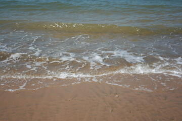 Sea with clear water at spanish beach Huelva
