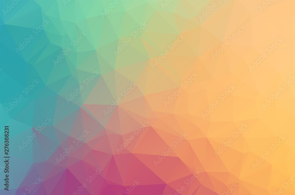 Poster sweet soft multicolor low poly crystal background. polygon design pattern. sweet soft multicolor low