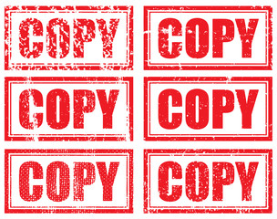 "copy" stamping with grungy textured vector background