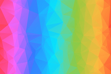 Fototapeta premium Light colorful Low poly crystal background. Polygon design pattern. Low poly vector illustration, low polygon background.