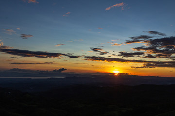 Sunset Mountain view ,Guanacaste, Costa Rica.