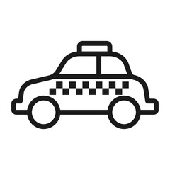 taxi - minimal line web icon. simple vector illustration. concept for infographic, website or app.