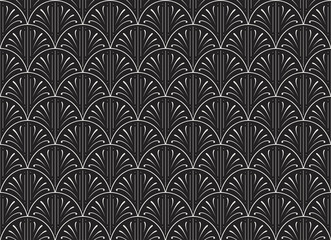 Elegant Art Deco Vector Background. Seamless Abstract Pattern. Vintage Illustration.
