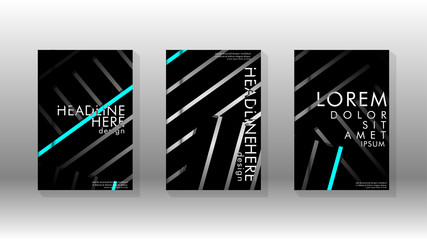 Cover book with a geometric design background