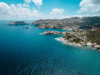 Photo aérienne d'un paysage de Crète en Grèce