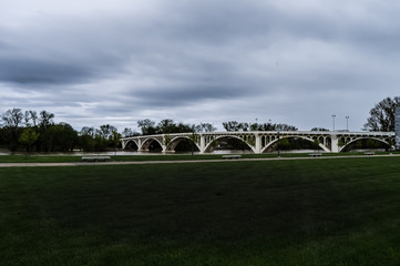 view of the city bridge