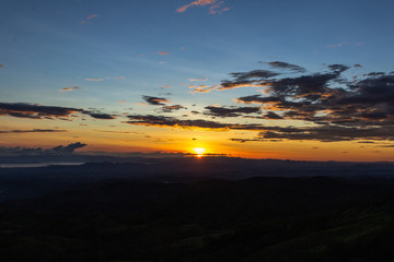 Sunset Mountain view ,Guanacaste, Costa Rica.