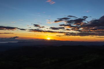 Sunset Mountain view ,Guanacaste, Costa Rica.