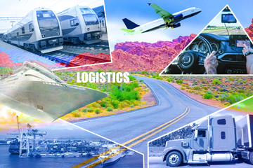 Abstract design background. Trucks and transport