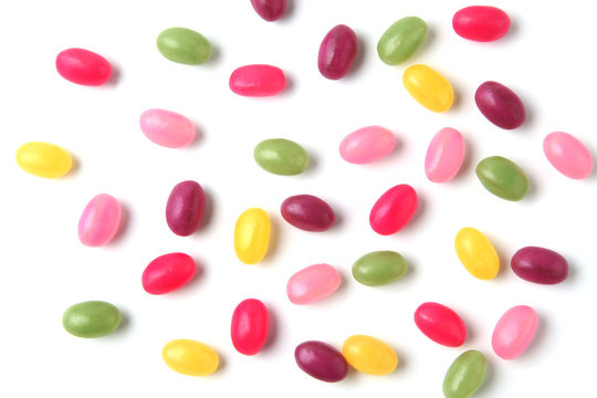 カラフル グミ ゼリー キャンディー お菓子 白背景