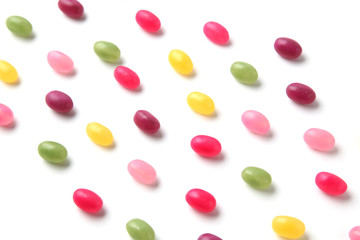 カラフル グミ ゼリー キャンディー お菓子 白背景