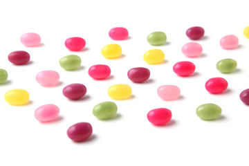 カラフル グミ ゼリー キャンディー お菓子 白背景