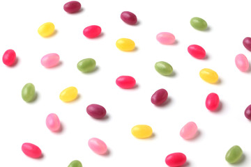 カラフル グミ ゼリー キャンディー お菓子 白背景