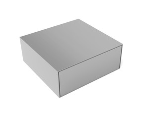 Gray closed box. 3d rendering illustration
