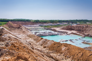 overburden mining in a kaolin quarry
