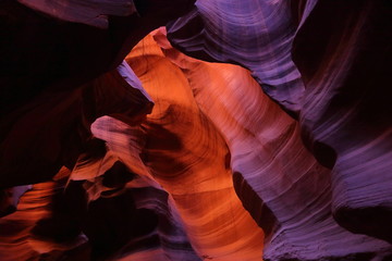 Antelope Canyon National Park Arizona USA Colured and curve  Rocks
