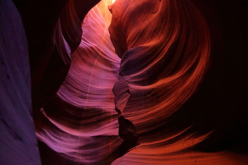 Antelope Canyon National Park Arizona USA Colured and curve  Rocks