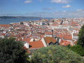 Panoramic view of Lisbon city