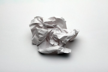Crumpled sheet of paper.