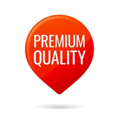 Red Pin on white background, premium quality