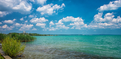Sailboats on lake Balaton