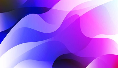 Abstract Shiny Waves. For Your Design Ad, Banner, Cover Page. Vector Illustration with Color Gradient.