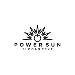 sun logo concept black and white