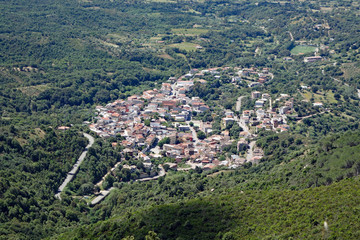 Sardinien Blick auf Triei in Berglandschaft