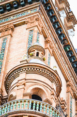 Fototapeta premium spanish streets & buildings close up view