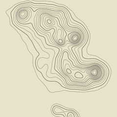 Topographic map lines background. Abstract vector illustration. Contour vector map.