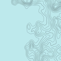 Topographic map lines background. Abstract vector illustration. Contour vector map.