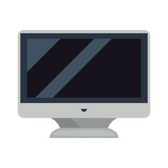computer monitor on white background