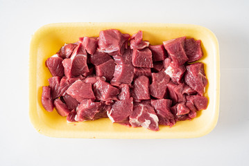 mutton meat on the white background