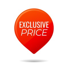 Red Pin on white background.