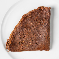 pancake on the white plate