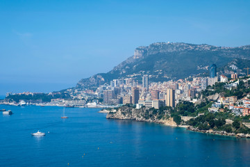 Fototapeta na wymiar Monaco at the beautiful cote d azur, france, europe