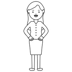 young female teacher education character