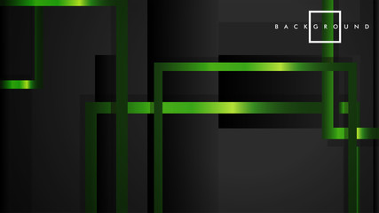 Vector Modern Abstract Squares Backgrounds . with a black and green metal color gradient. eps 10 template