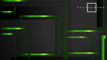 Vector Modern Abstract Squares Backgrounds . with a black and green metal color gradient. eps 10 template