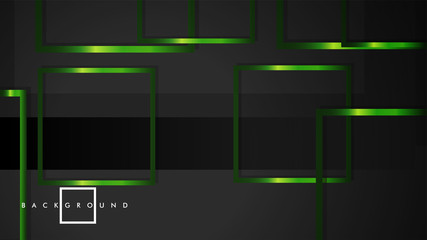 Vector Modern Abstract Squares Backgrounds . with a black and green metal color gradient. eps 10 template