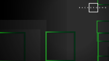 Vector Modern Abstract Squares Backgrounds . with a black green gradient. eps 10 template