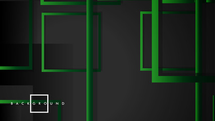 Vector Modern Abstract Squares Backgrounds . with a black green gradient. eps 10 template