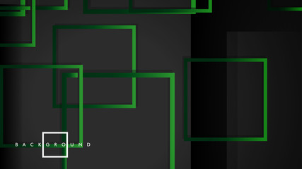 Vector Modern Abstract Squares Backgrounds . with a black green gradient. eps 10 template
