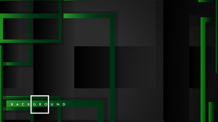 Vector Modern Abstract Squares Backgrounds . with a black green gradient. eps 10 template