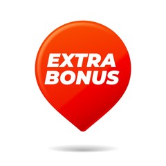 Red Pin on white background.