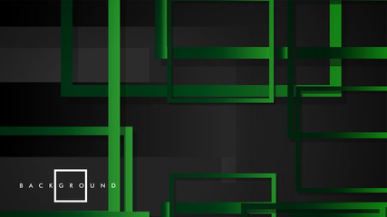 Vector Modern Abstract Squares Backgrounds . with a black green gradient. eps 10 template