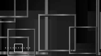 Fototapeta premium Vector Modern Abstract Squares Backgrounds . with a black and gray metal color gradient. eps 10 template