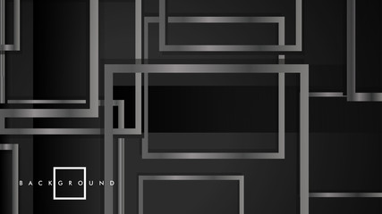 Vector Modern Abstract Squares Backgrounds . with a black and gray metal color gradient. eps 10 template